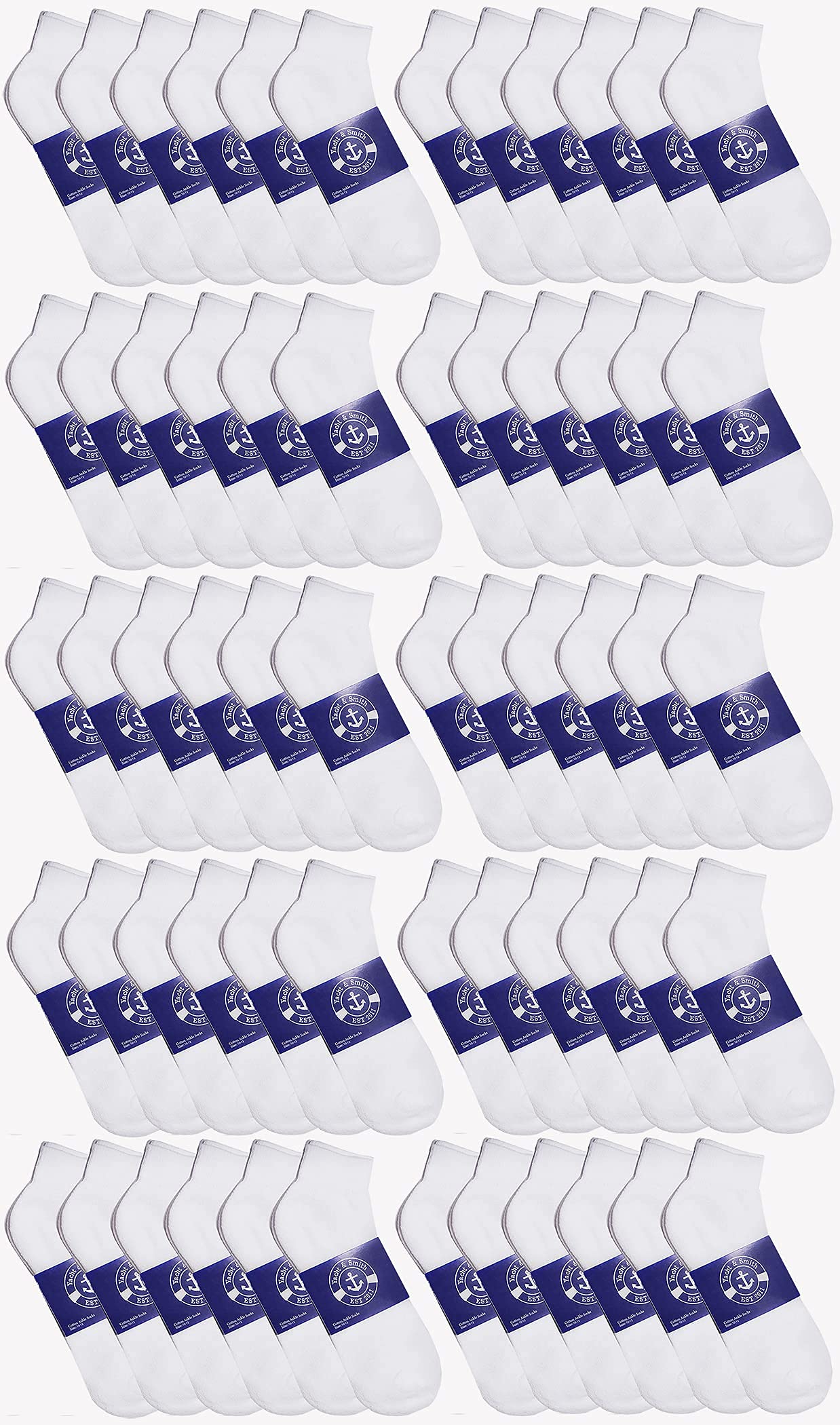 **Men's & Women's Cotton Quarter Ankle Socks - Lightweight Bulk Wholesale Pack - Perfect for Donations, Homeless Shelters, Gym, Running & Everyday Wear**