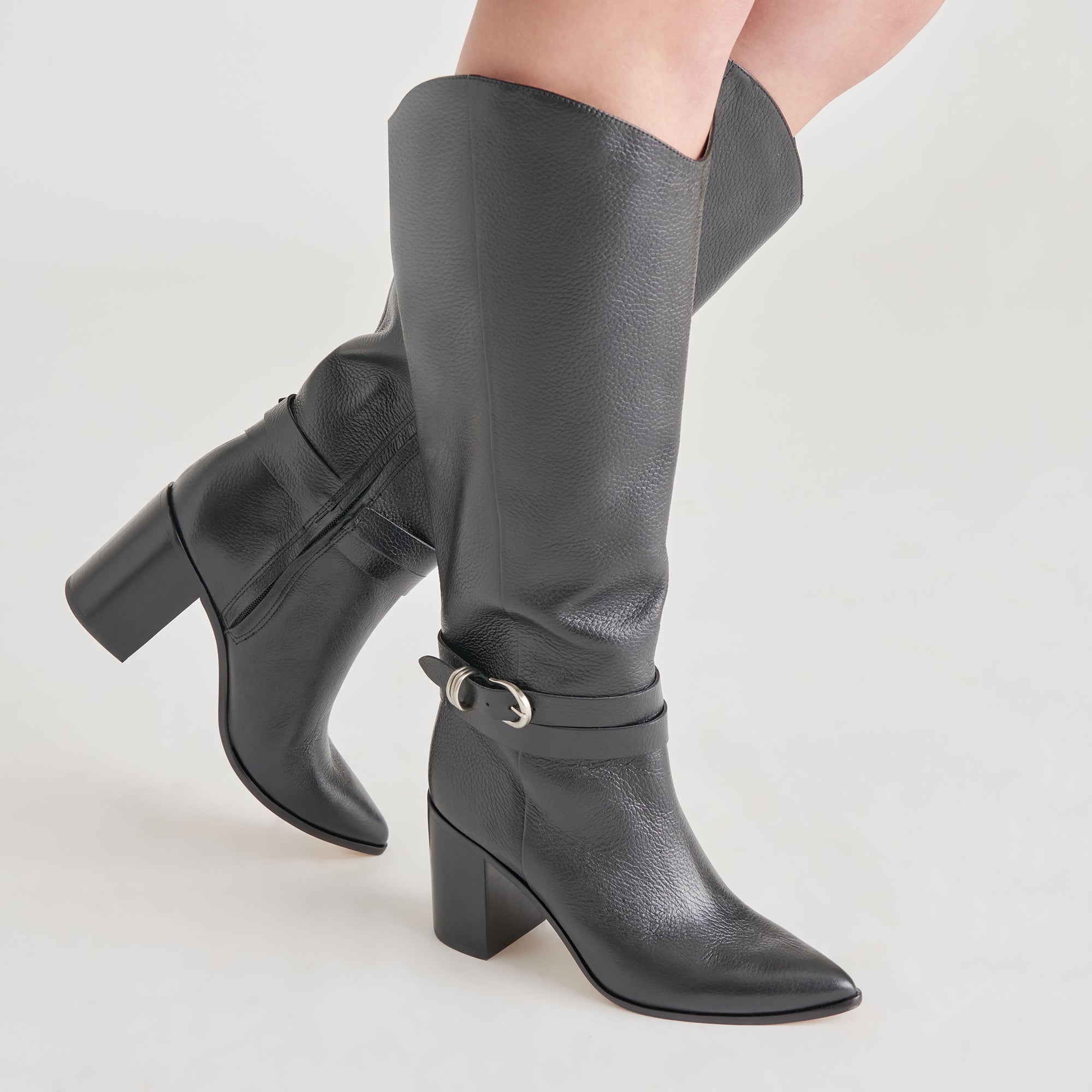 TYRONE Black Leather Boots for Men - Stylish & Durable Footwear for Work, Outdoor & Casual Wear