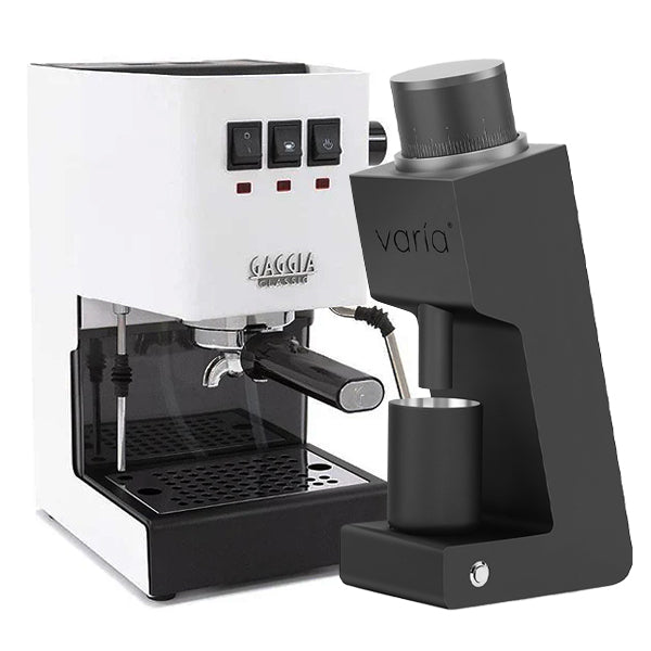Gaggia Classic Evo Pro Espresso Machine & Varia VS3 Grinder Bundle - Perfect for Home Baristas & Coffee Enthusiasts
