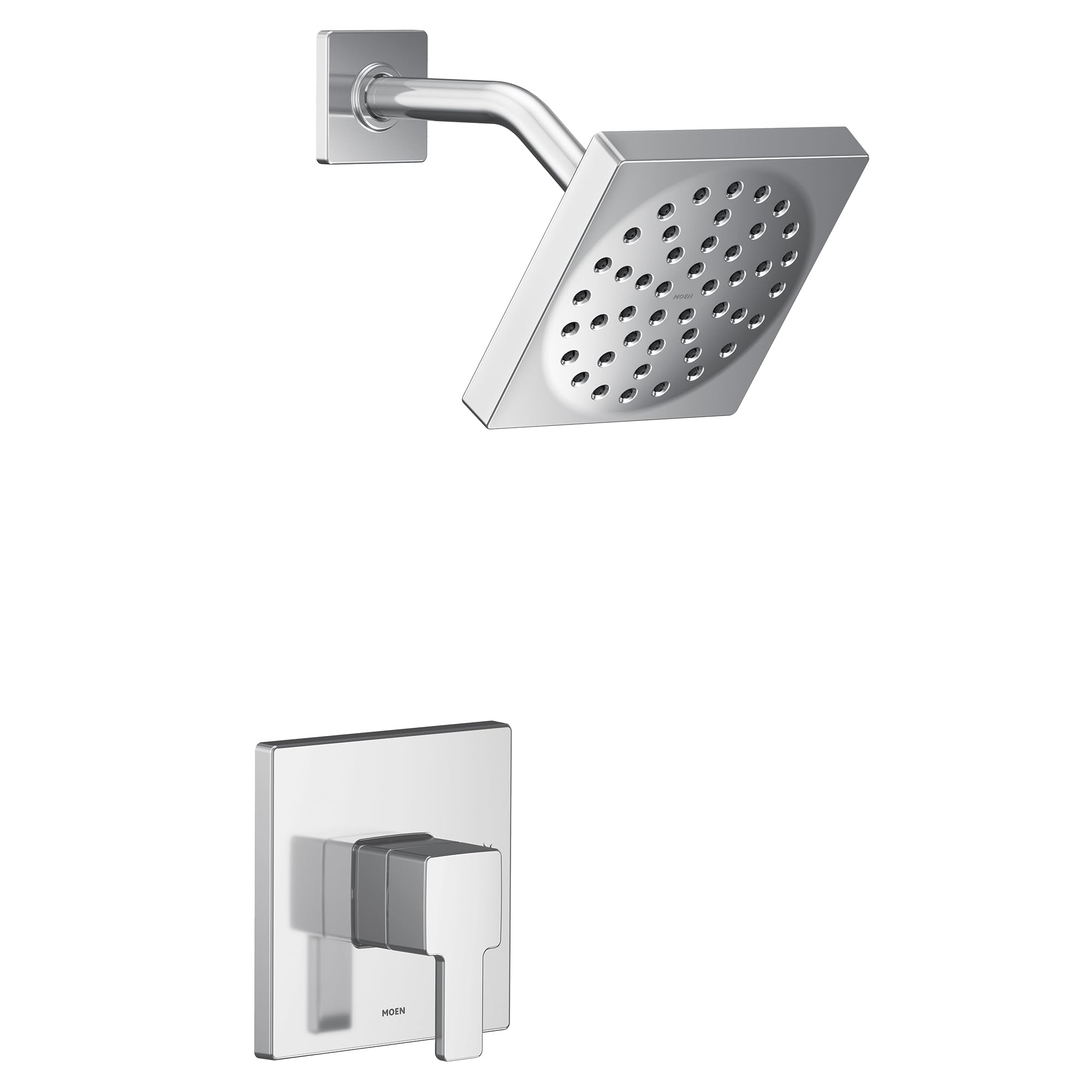 Moen UTS2712EP 90 Degree M-CORE 2-Series Single Handle Shower Trim Kit in Chrome - Includes Valve for Easy Installation - Perfect for Bathroom Renovation & Modern Home Upgrades