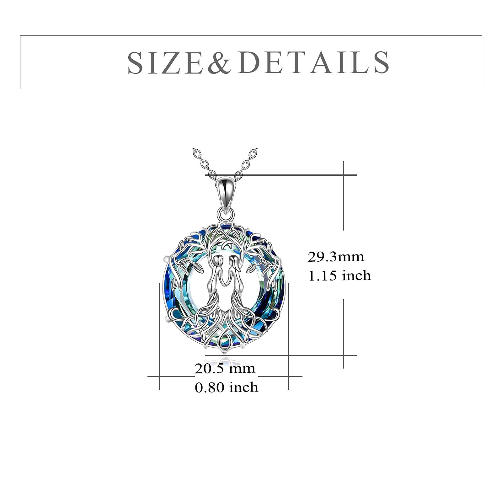 YFN Sterling Silver Tree of Life Sister Necklace & Crystal Bracelet Jewelry Set - Meaningful Birthday Gift for Sisters | Perfect for Anniversaries, Christmas & Sister Appreciation Gifts