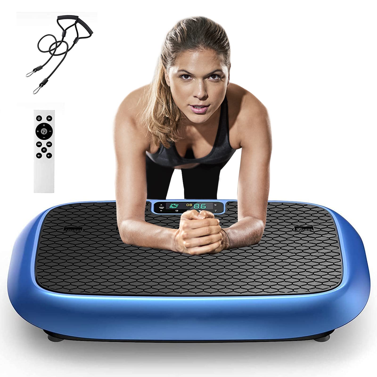 Whole Body Vibration Plate Machine with Bluetooth Speaker - Jumbo Size Vibration Platform for Home Workouts, Weight Loss & Muscle Toning | Perfect for Home Gym, Physical Therapy & Recovery Exercises