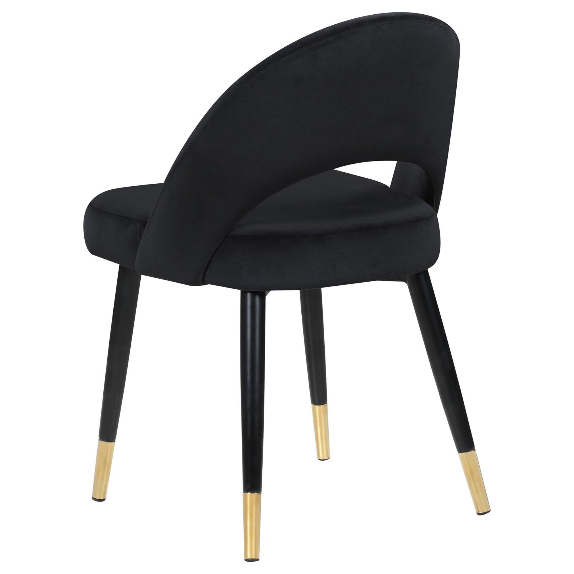 Modern Black Arched Back Side Chairs (Set of 2) - Elegant Dining Room & Kitchen Chairs for Home Decor