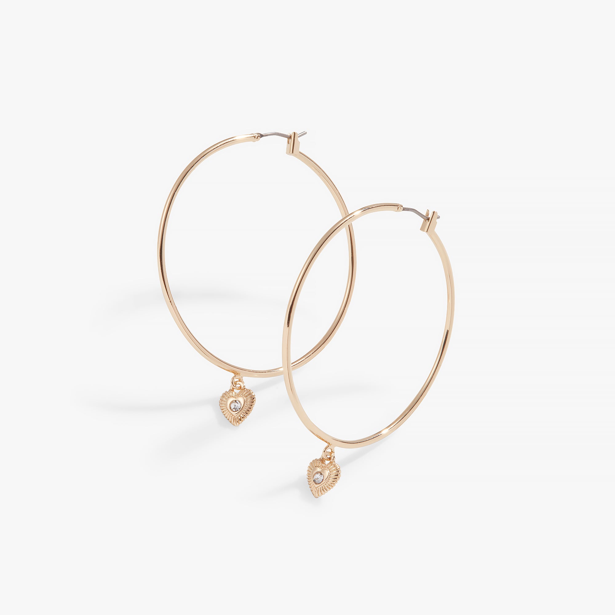 Heart Pendant Hoop Earrings for Women - Sterling Silver Dangle Drop Earrings - Elegant Jewelry Gift for Valentine's Day, Anniversary or Birthday - Perfect for Date Night, Parties & Special Occasions
