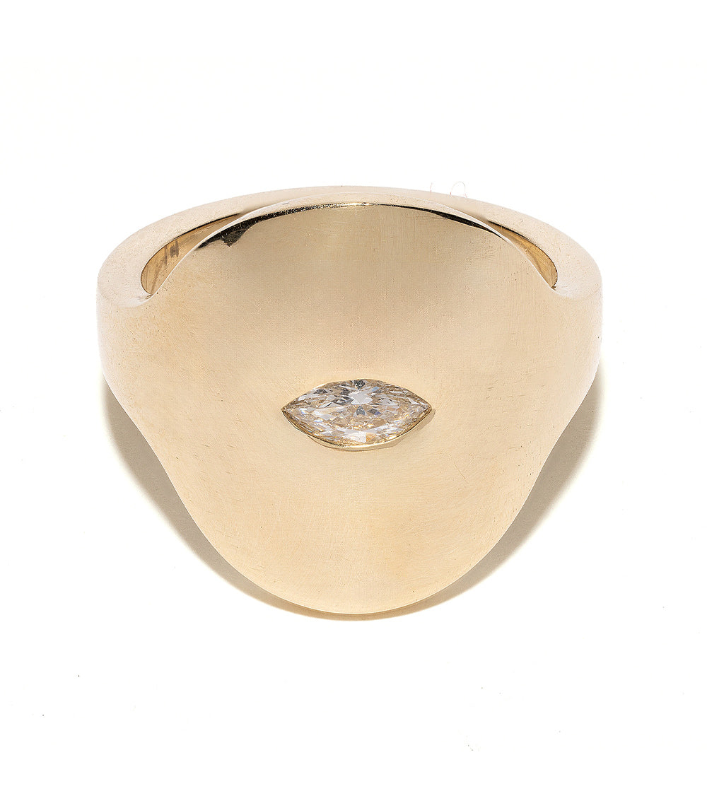 Elegant Modern Diamond Signet Ring for Women - Sterling Silver or Gold Plated Statement Jewelry for Everyday Wear, Gift Giving & Special Occasions