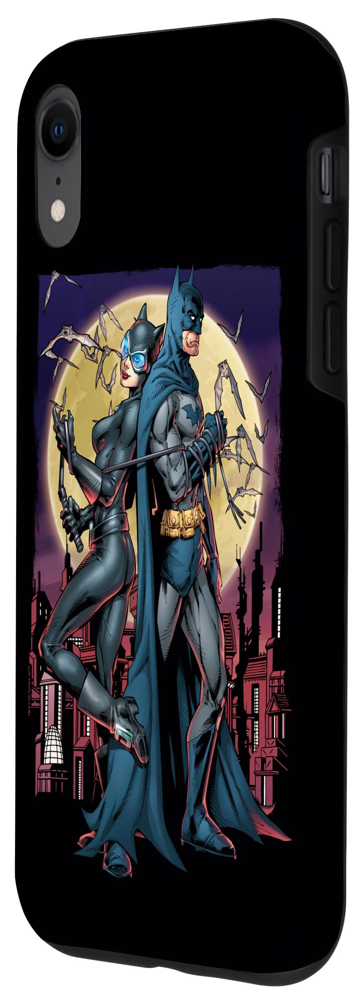 iPhone XR Batman and Catwoman Paint the Town Phone Case - Durable Protective Cover for iPhone XR - Perfect for Superhero Fans, Cosplay & Comic Con Events
