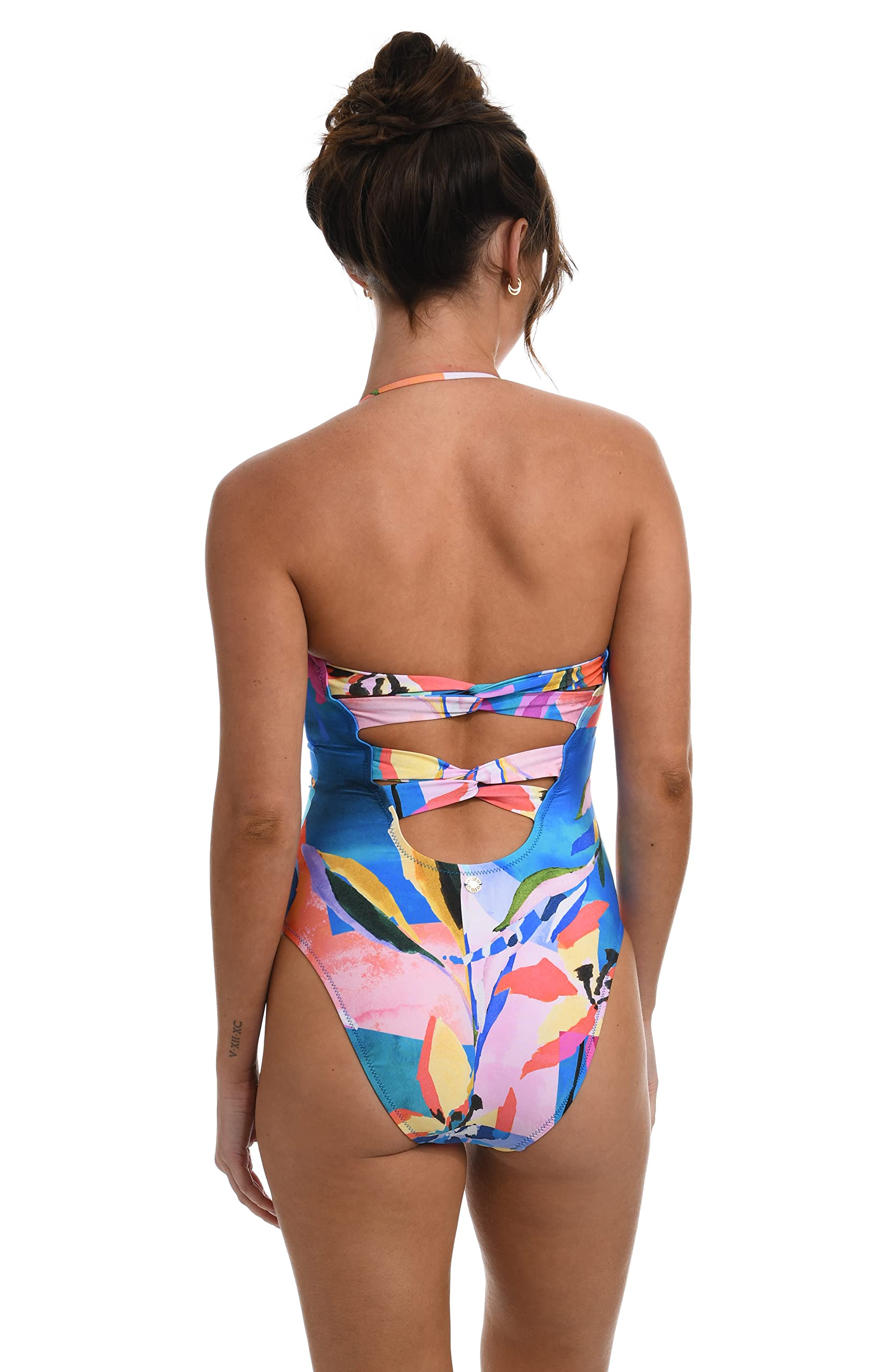 Sunshine 79 Women's Bandeau Mio One Piece Swimsuit - Sexy Solid Color Bathing Suit for Beach, Pool & Summer Vacations