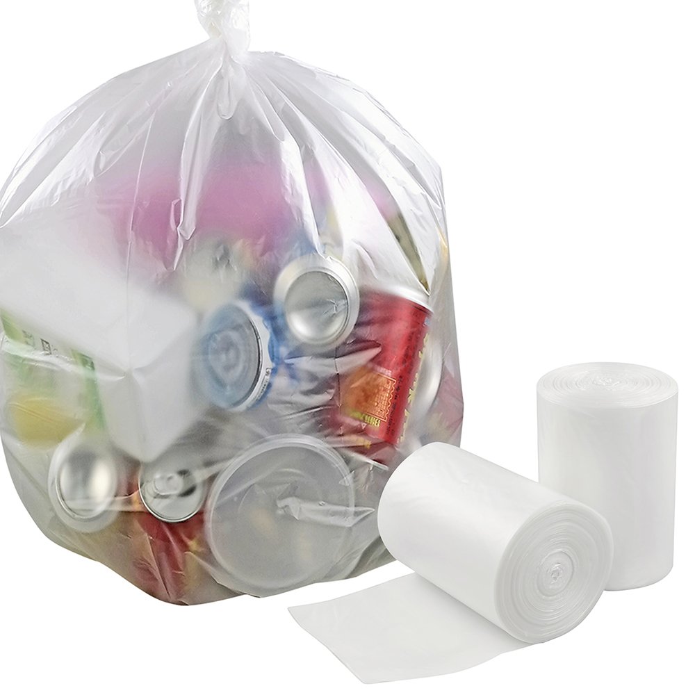 Idotry 8 Gallon Clear Kitchen Trash Bags - 100 Count, Heavy Duty & Leak Proof for Waste Disposal | Perfect for Home, Office & Restaurant Use