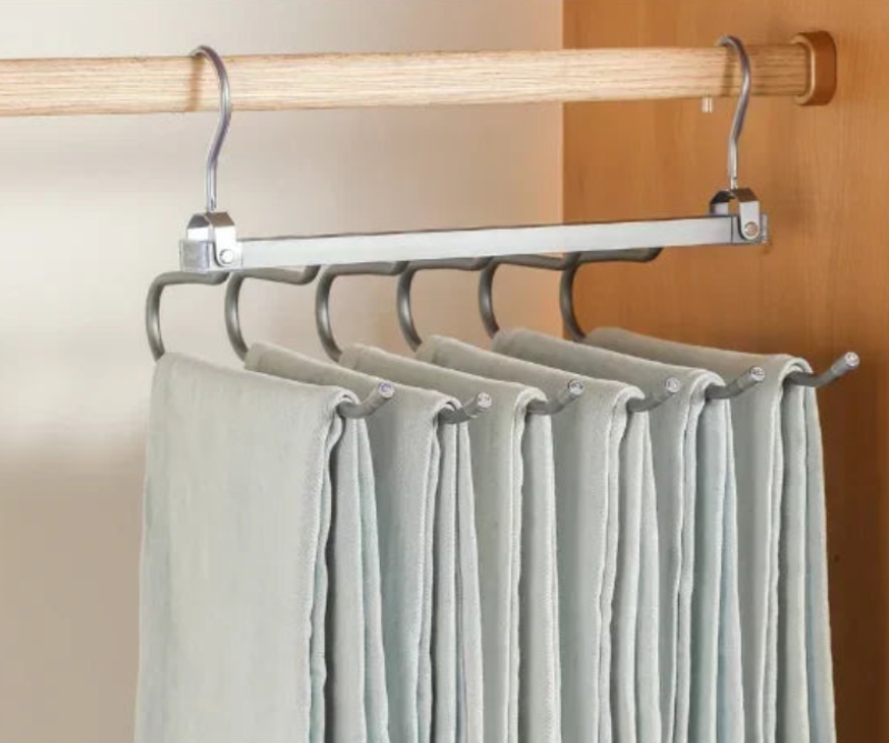 Multi-Functional Magic Pants Hanger - Space Saving Closet Organizer for Jeans, Trousers & Skirts | Perfect for Home, Office & Travel Storage