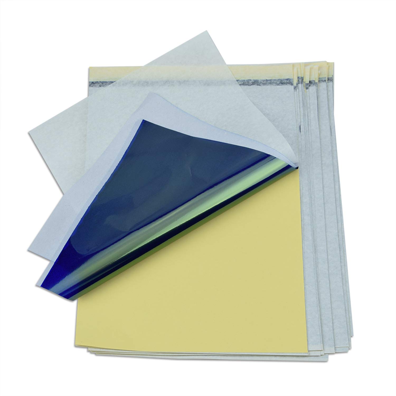Premium Tattoo Transfer Paper 100 Sheets - 4 Layer Thermal Stencil Paper 8.5