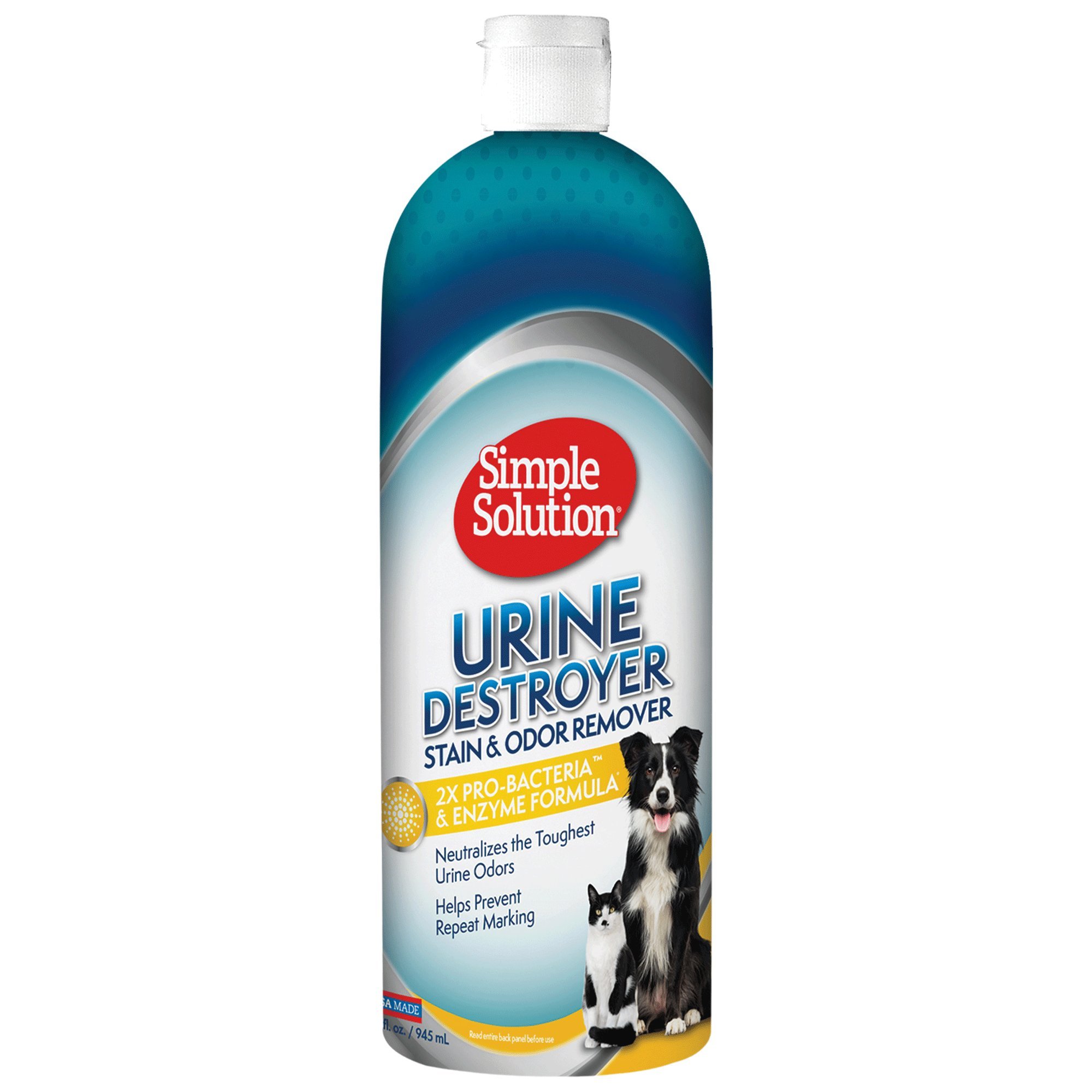 Simple Solution Urine Destroyer - Enzymatic Pet Stain & Odor Eliminator for Dogs & Cats - Effective on Carpets, Floors & Furniture