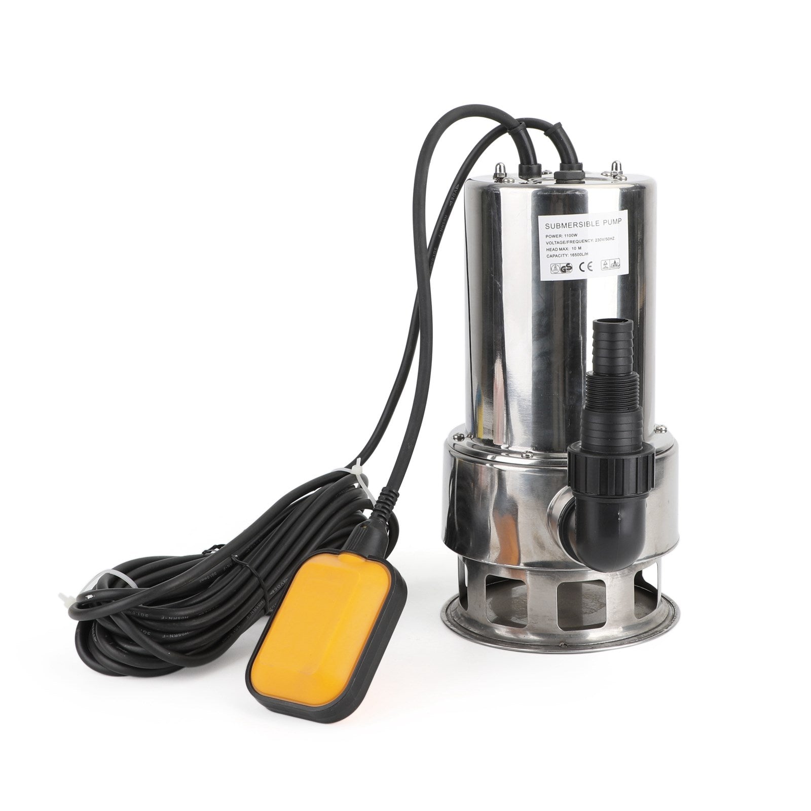 1100W Submersible Dirty Water Pump for Bore Tank Well - Automatic Steel Construction - Ideal for Flood Control, Drainage, and Irrigation