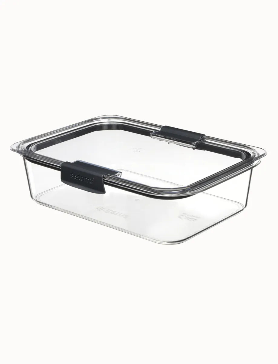 Sistema Brilliance Leak Proof Food Storage Containers - Airtight BPA-Free Kitchen Organizers for Meal Prep, Leftovers & On-the-Go Lunches