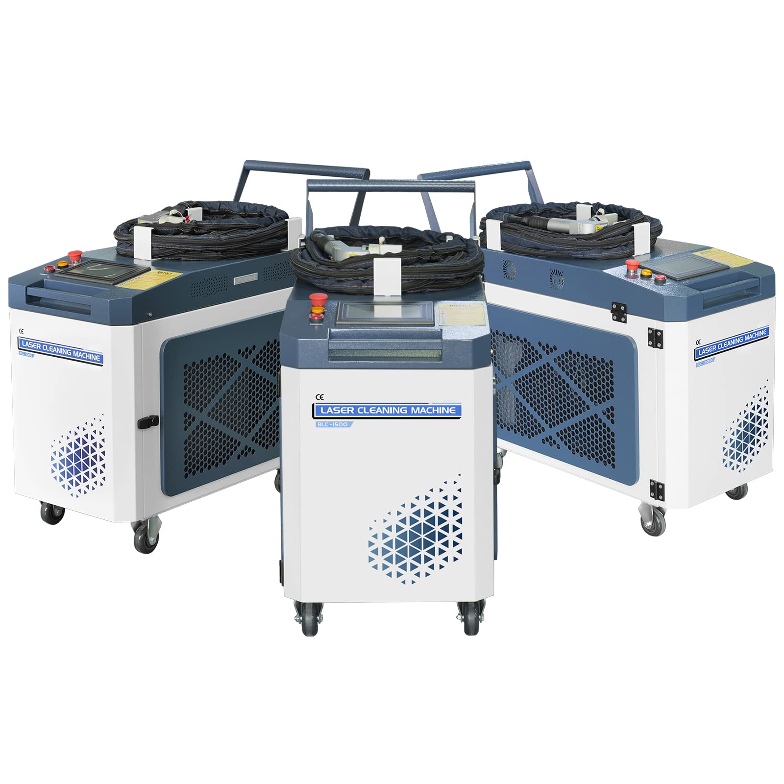 2000W Portable Handheld Fiber Laser Cleaning Machine - 220V Continuous CW with Water Chiller - Remove Oil, Paint, Rust & Oxide - Industrial Metal Surface Cleaning for Automotive, Marine & Manufacturing