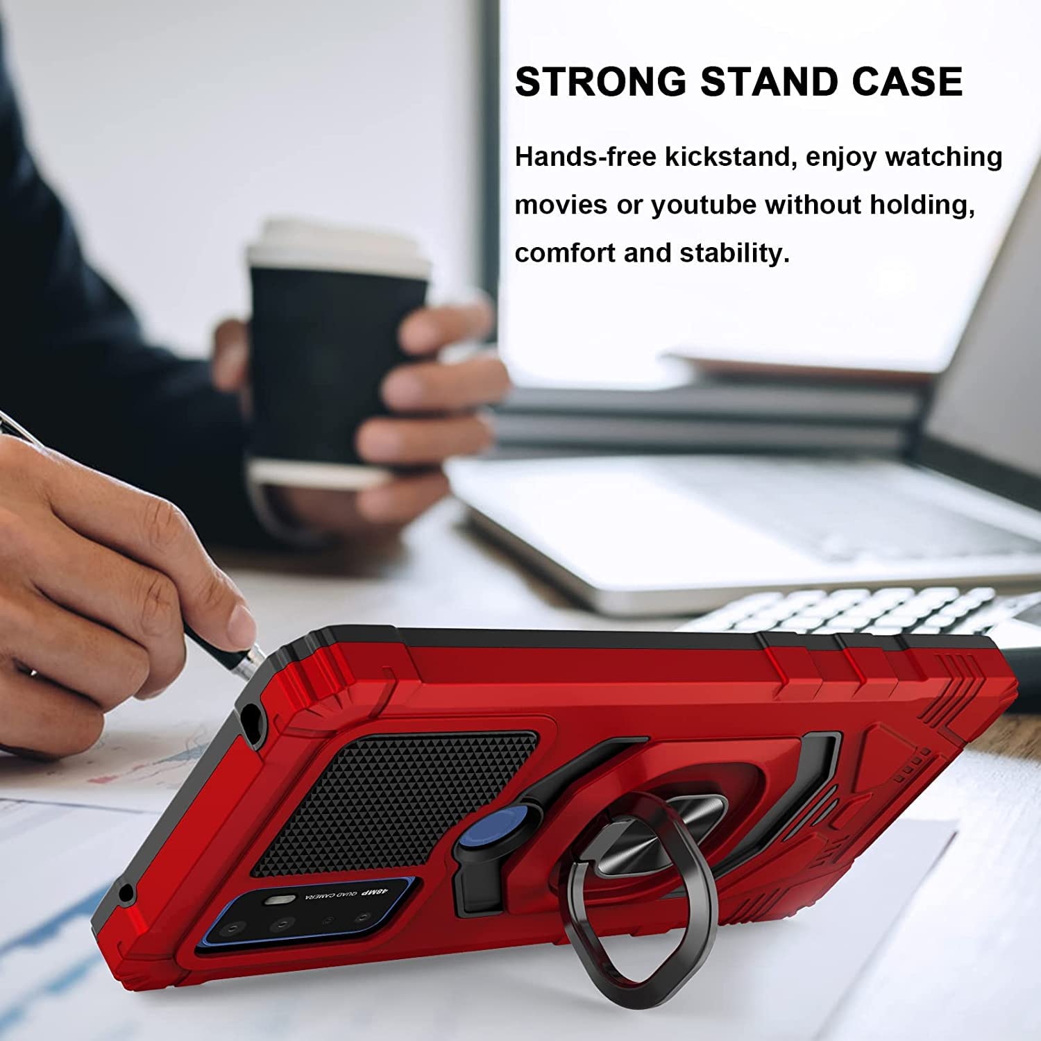 Magnetic Kickstand Phone Case for AT&T Radiant Max 5G 6.8