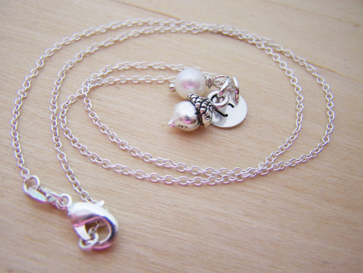 Personalized Tiny Acorn Charm Necklace - Sterling Silver Jewelry for Women, Dainty Nature-Inspired Pendant, Gift for Her - Perfect for Everyday Wear, Special Occasions & Nature Lovers