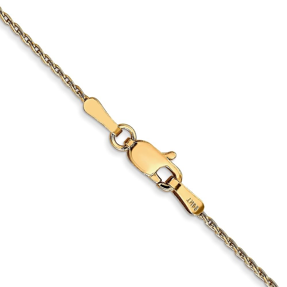 14K Yellow Gold 1.00mm Parisian Wheat Chain Necklace for Men & Women - Diamond2Deal | Elegant Everyday Wear, Gift for Anniversary & Special Occasions