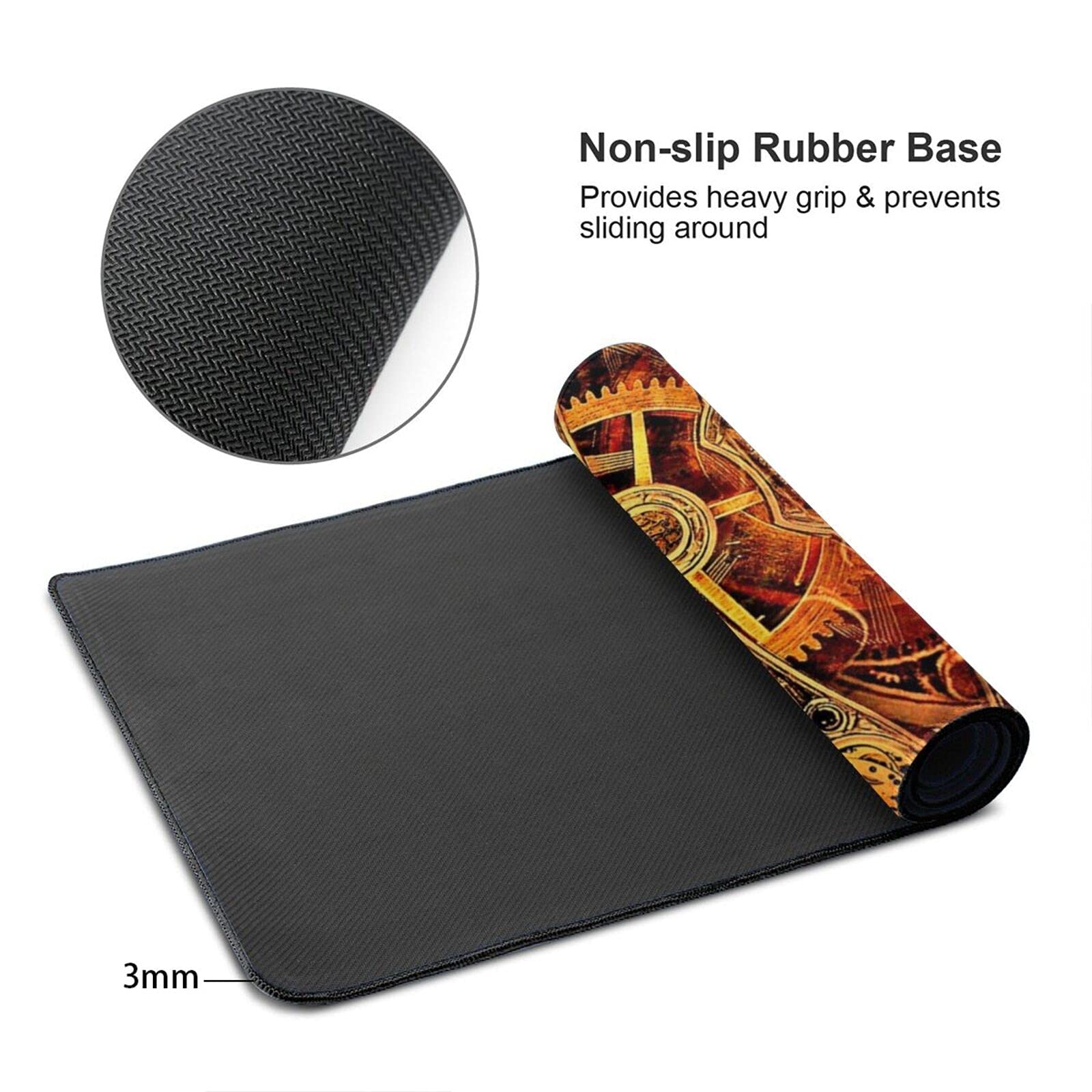 Steampunk Gaming Mouse Pad - Extra Large Extended Mouse Mat with Keyboard Pad for PC Gamers - Perfect for Office, Home, and Gaming Setups