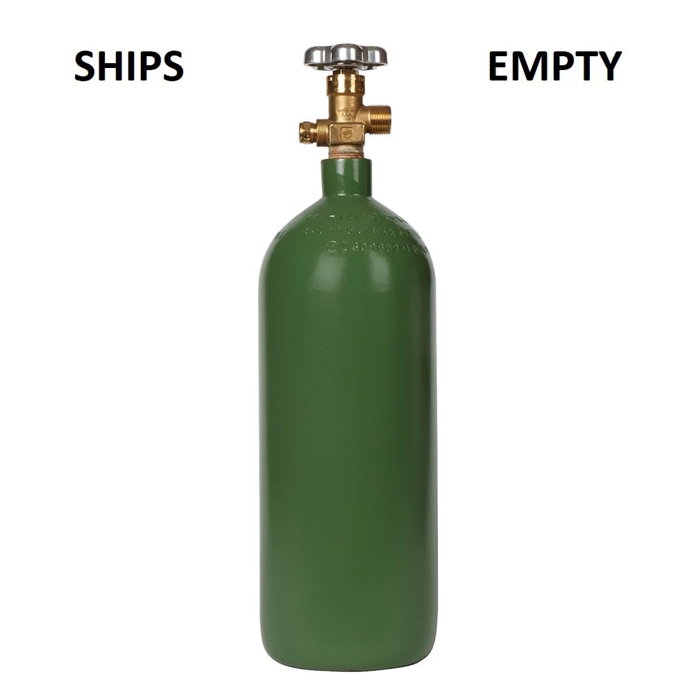 20 cu ft Steel Oxygen Cylinder with CGA540 Valve - Medical & Industrial Grade Portable Oxygen Tank for Welding, Emergency Use & Home Healthcare