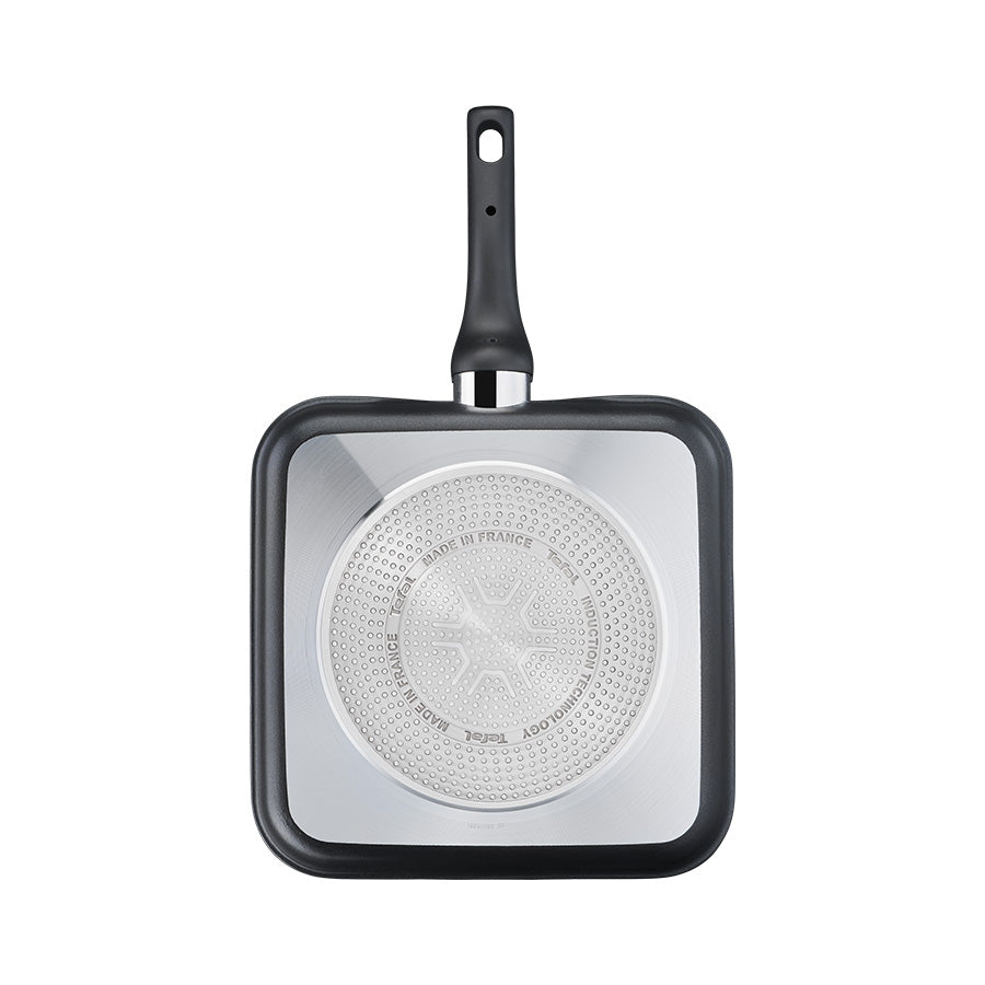 Tefal Unlimited Non Stick Induction Grill Pan 26x26cm - Professional Grill Griddle for Steak, Chicken & Vegetables - Perfect for Indoor & Outdoor Cooking, Camping & BBQ Parties