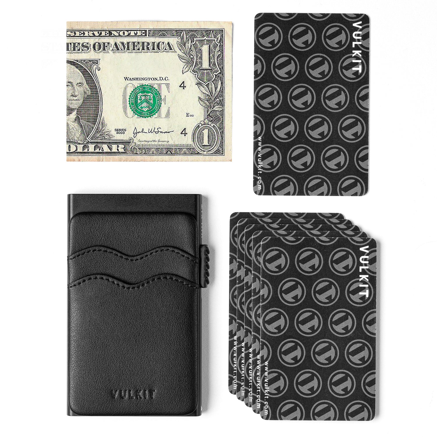 VC303 Minimalist Leather Card Holder with Extra Pocket for Cash & Coins - Slim RFID Blocking Wallet for Men & Women (Perfect for Travel, Everyday Use & Gift)