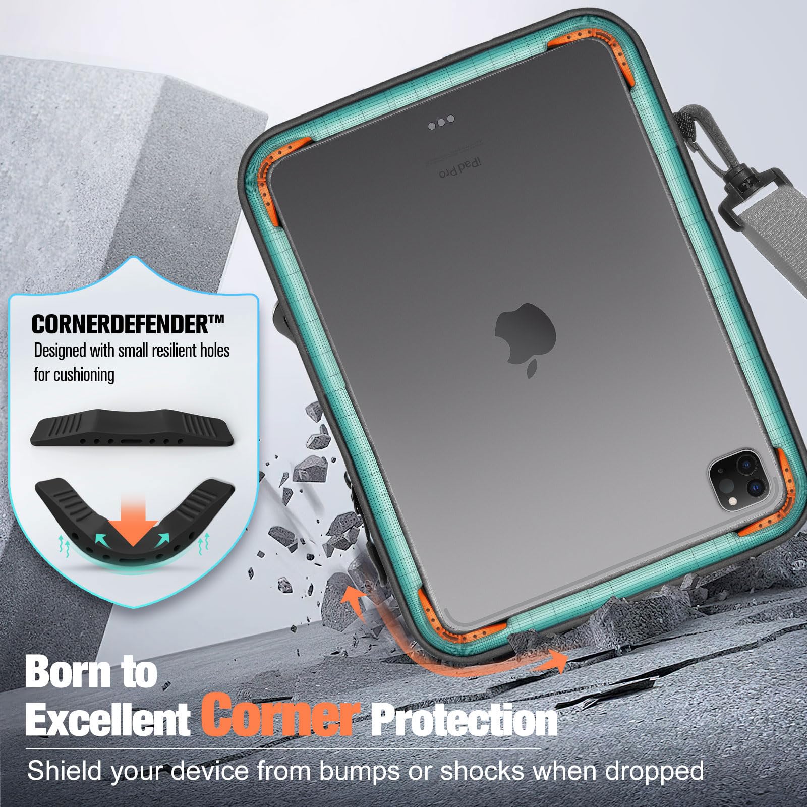 MoKo 9-11 Inch Tablet Sleeve with Multiple Pockets - Light Grey Shoulder Bag for iPad Air 5 (2022), iPad 9/8/7th Gen, iPad Air 4/3, Samsung Galaxy Tab S9/S8 11
