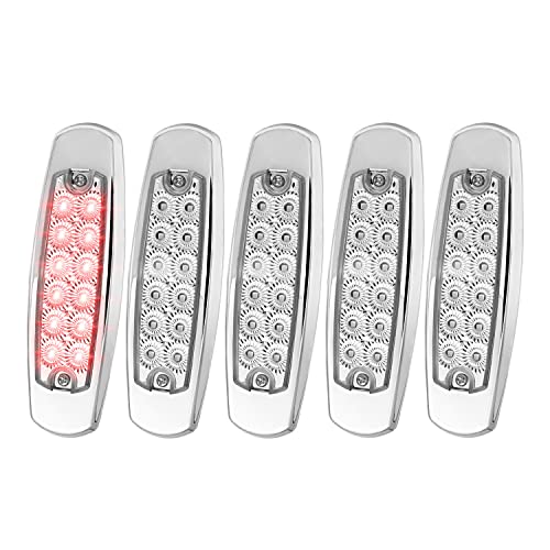 Clear/Red Pack of 5