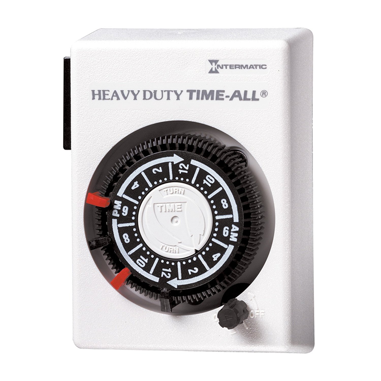 Intermatic HB114C 240V Heavy Duty Timer Switch - White | Indoor/Outdoor Lighting Control for Home, Pool, and Garden Automation