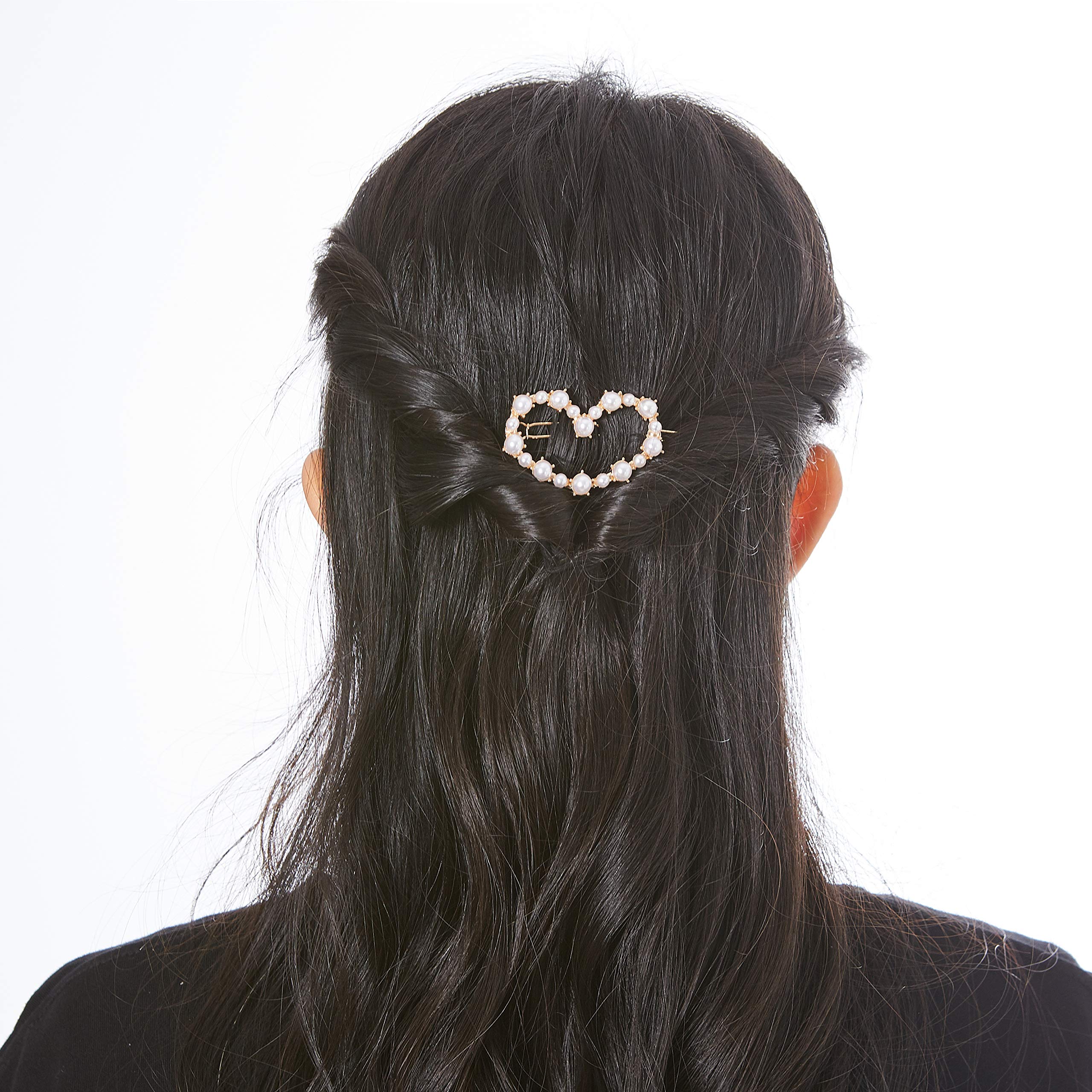 Elegant Crystal Pearl Hair Clips for Women - Metal Hair Barrettes, Bobby Pins & Hair Accessories - Perfect for Weddings, Parties & Everyday Style