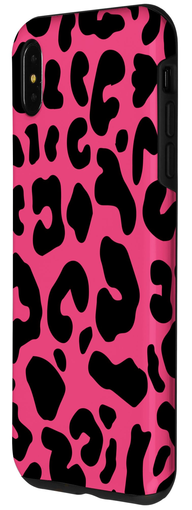 iPhone XS Max Pink Leopard Cheetah Print Phone Case - Cute Animal Design Protective Cover for Women - Perfect for Everyday Use, Work & Travel