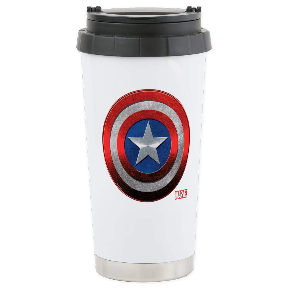 Captain America Grunge Stainless Steel Travel Mug - 16 oz Insulated Coffee Tumbler for Hot & Cold Drinks | Perfect for Office, Gym & Outdoor Adventures