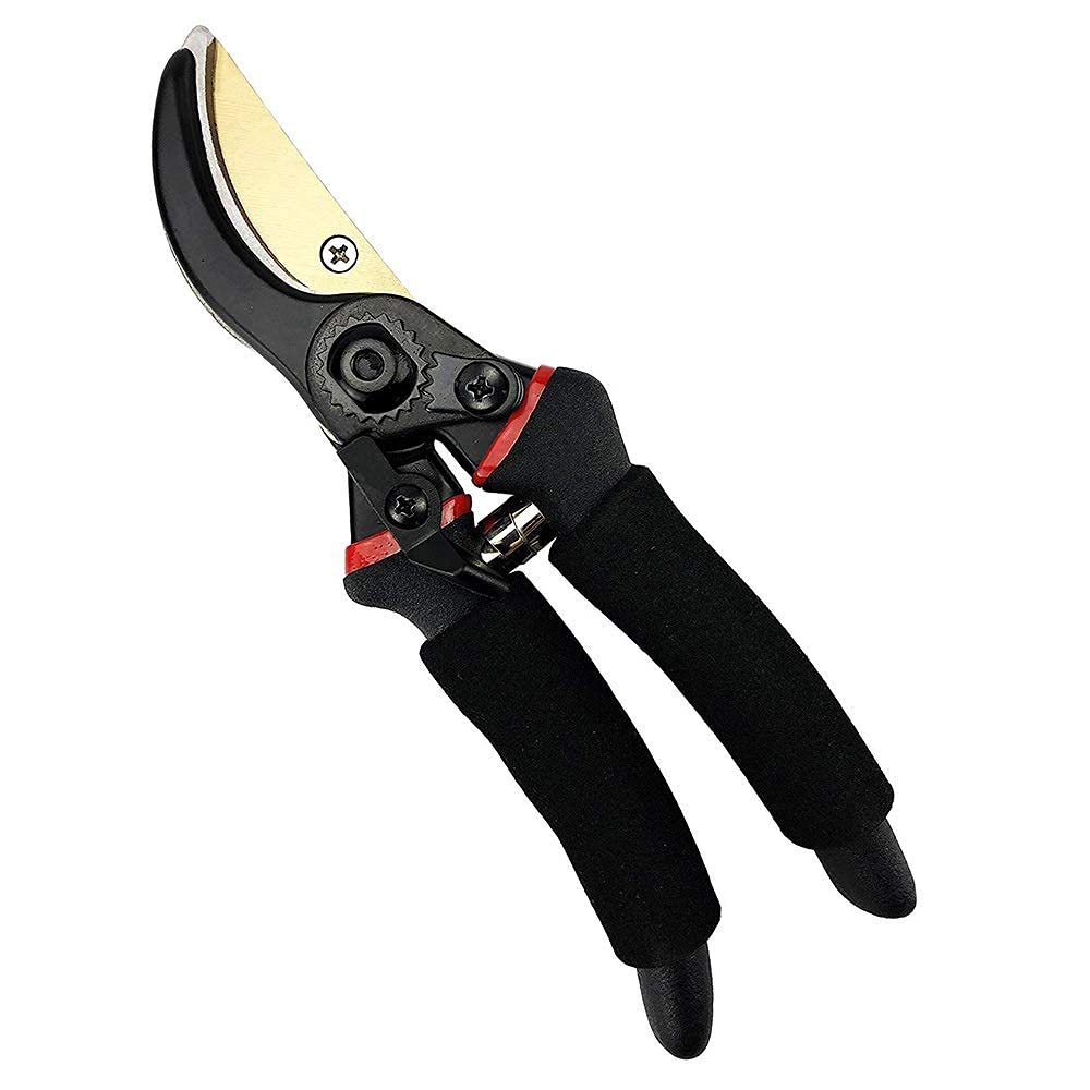 Professional Gardening Scissors & Pruning Shears with Safety Lock - Sharp Stainless Steel Blades for Tree Trimming, Plant Pruning & Landscaping - Ergonomic Non-Slip Handle for Comfortable Use (Ideal for Gardeners, Florists & DIY Enthusiasts)