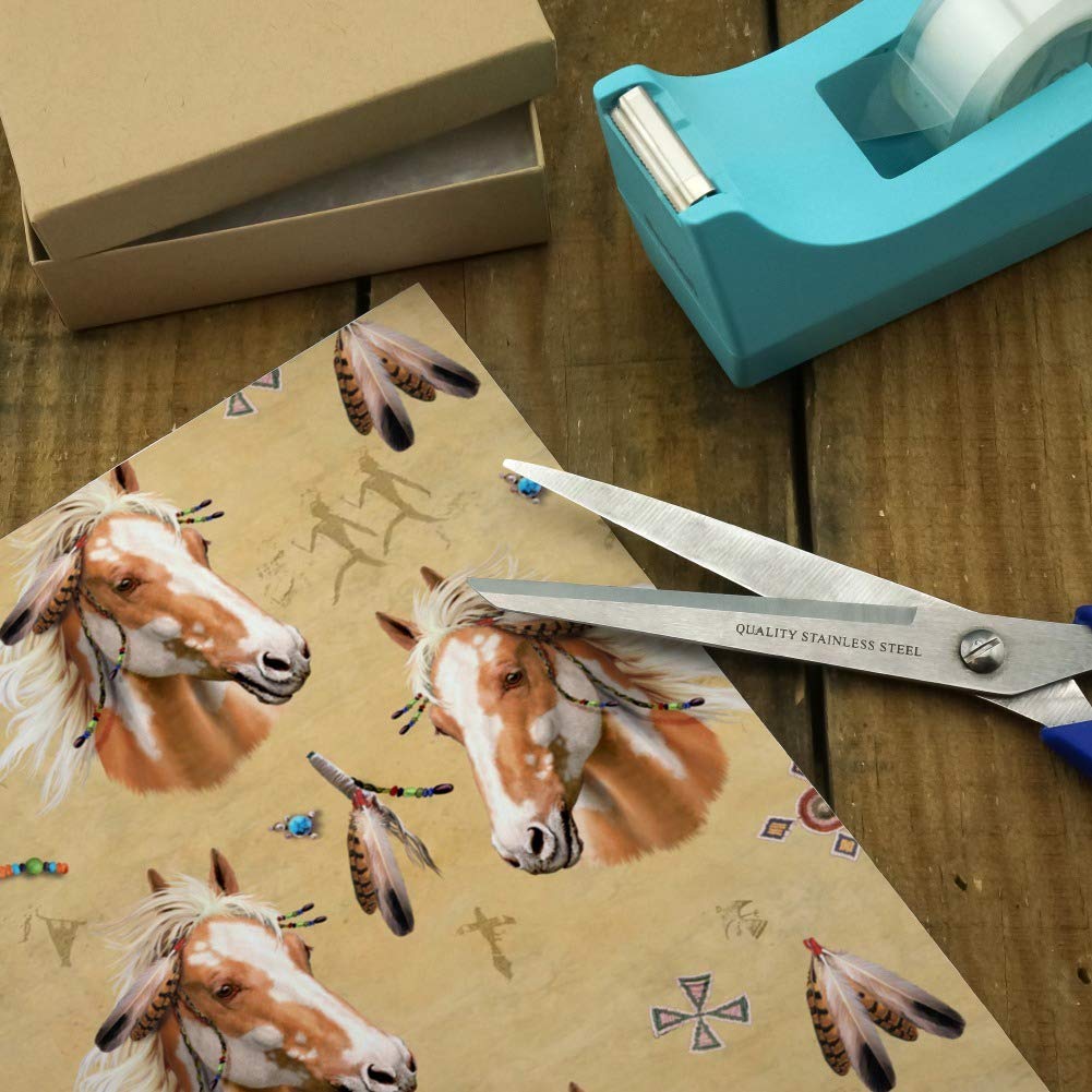 Palomino Horse Selfie Pattern Gift Wrap Paper Roll - Premium Wrapping Paper for Birthdays, Parties & Special Occasions - Perfect for DIY Crafts, Scrapbooking & Holiday Gifts
