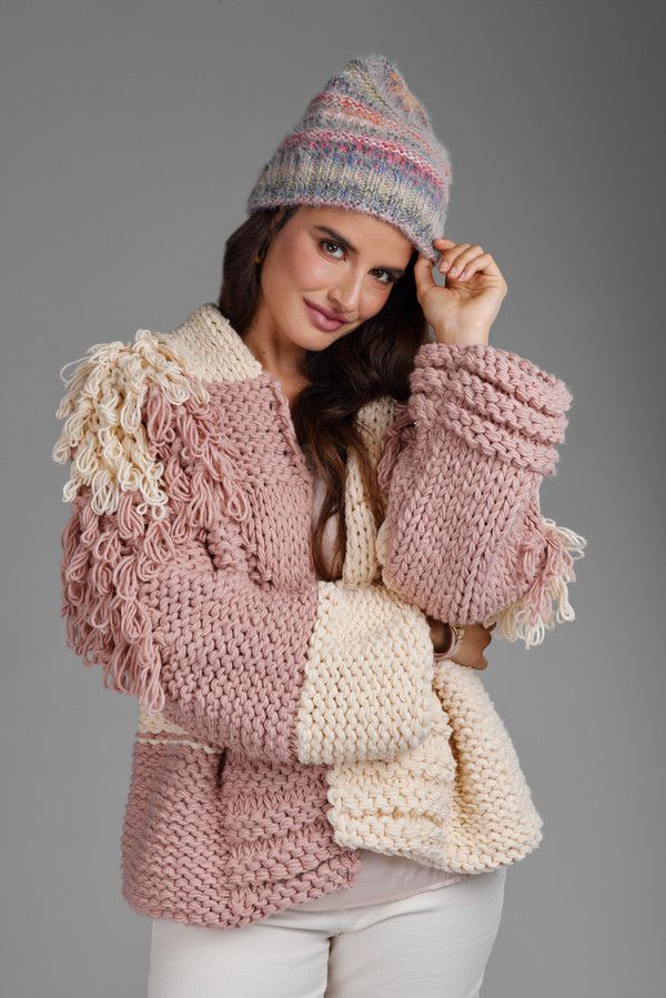 Chunky Fringed Cardigan Sweater for Women - Soft Oversized Knit Open Front Long Sleeve Wrap Cover Up - Perfect for Fall, Winter, and Cozy Home Wear