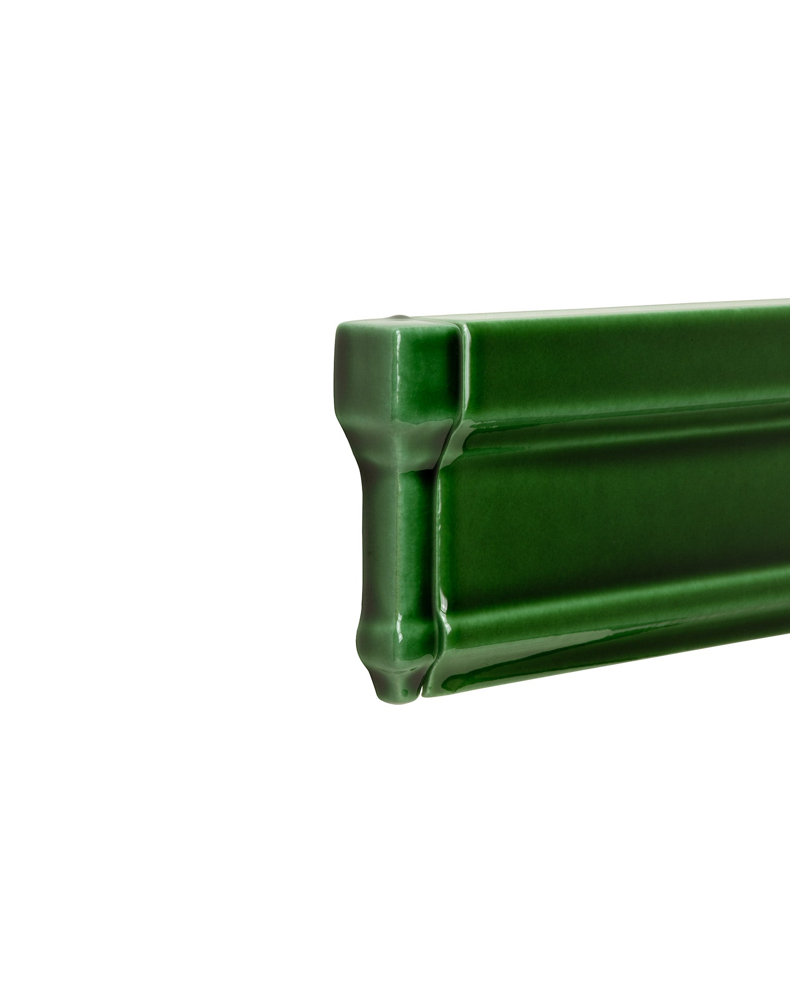 Kakel Victoria Corner Piece for Skirting Board 7.5 x 15 cm Bottle Green - Perfect for Bathroom and Kitchen Tile Edging Protection
