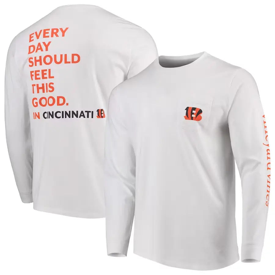 Cincinnati Bengals Long Sleeve T-Shirt for Men - NFL Football Fan Apparel - Comfortable Cotton Jersey for Game Day & Casual Wear