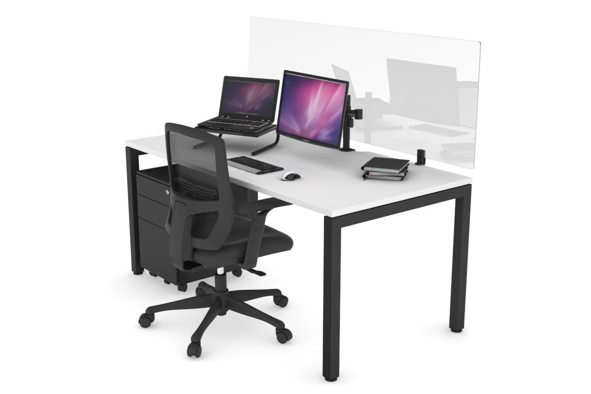 Clear Lean Perspex Hygiene Screens - 750H x 1500W Acrylic Protective Barrier for Office, Retail & Healthcare Spaces - Anti-Sneeze Shield for Social Distancing & Safety