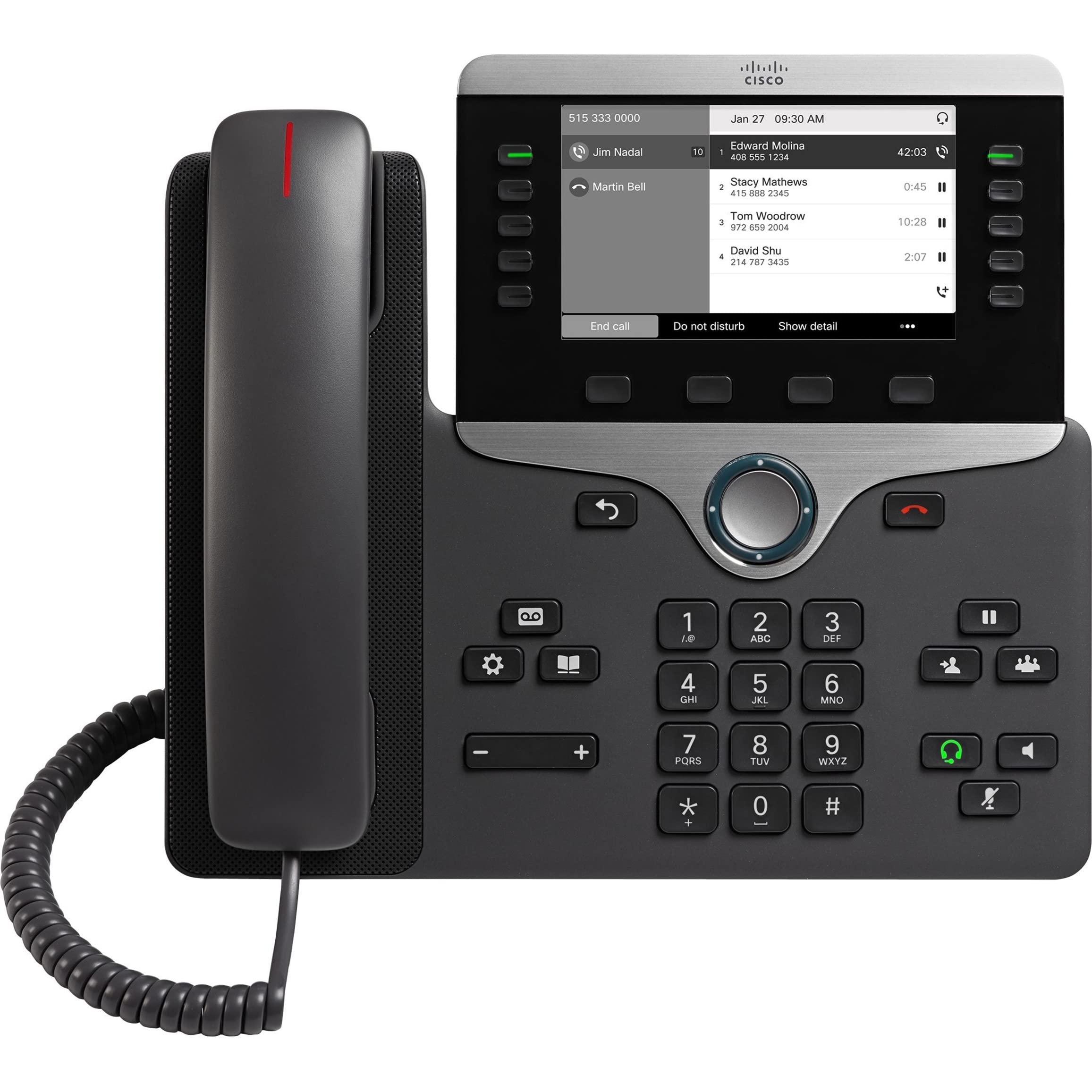 Cisco 8811 IP Phone - Business VoIP Desk Phone with Wall Mountable Design - Charcoal Black - Ideal for Office, Call Center & Remote Work