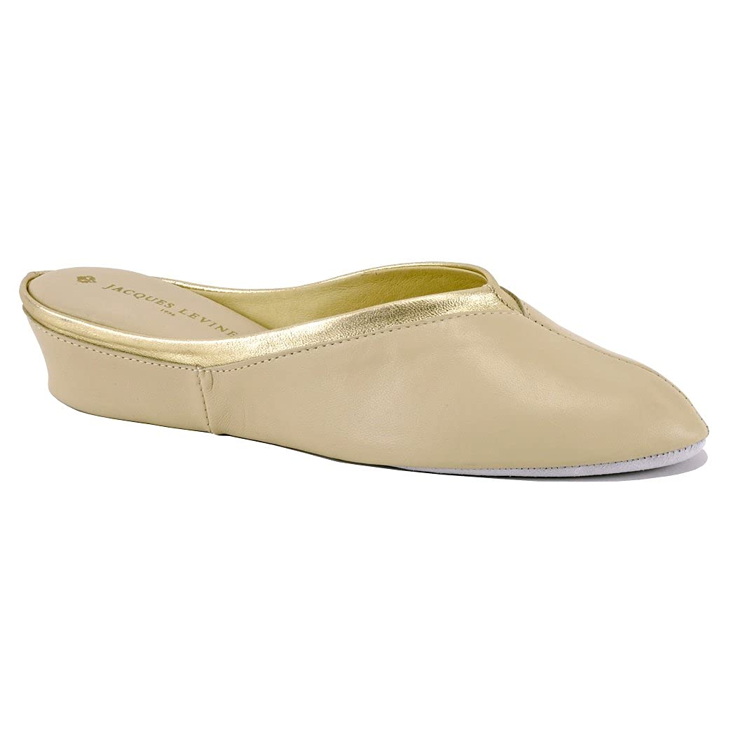 Jacques Levine #4640 Women's Suede House Slippers - Cozy Indoor & Outdoor Comfort for Relaxing at Home, Lounging, and Quick Errands