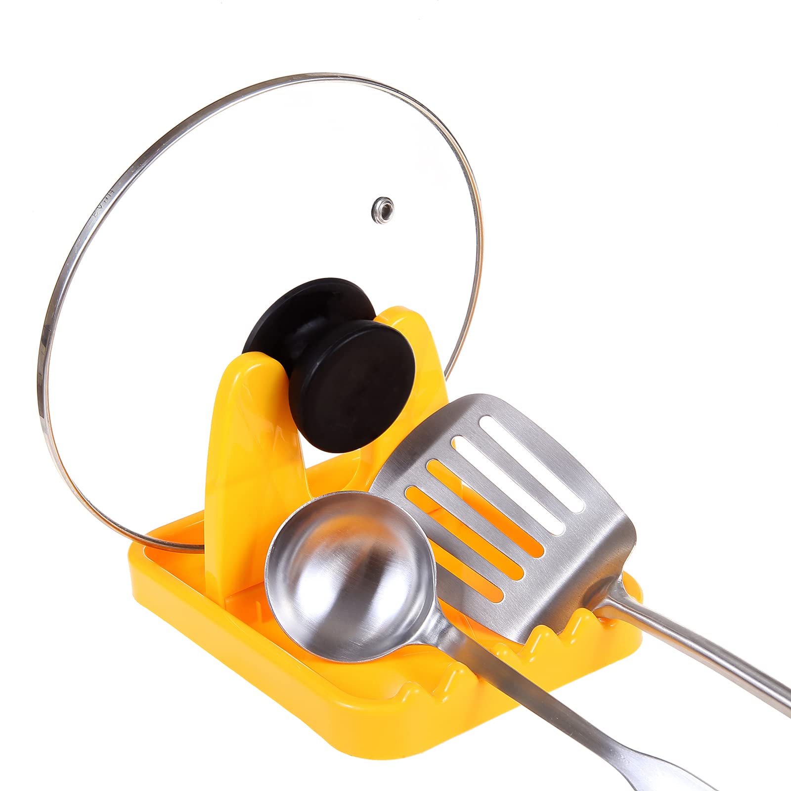Foldable Heat-Resistant Spoon Rest - BPA Free Kitchen Utensil Holder for Spoons, Ladles & Tongs | 3-Pack Set for Cooking, Baking & Serving | Perfect for Stovetop, Countertop & Outdoor BBQ Use