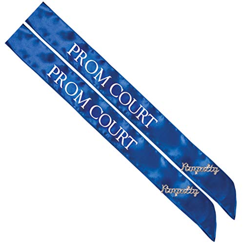 Blue/White Court Sashes/Silver Royalty Pins