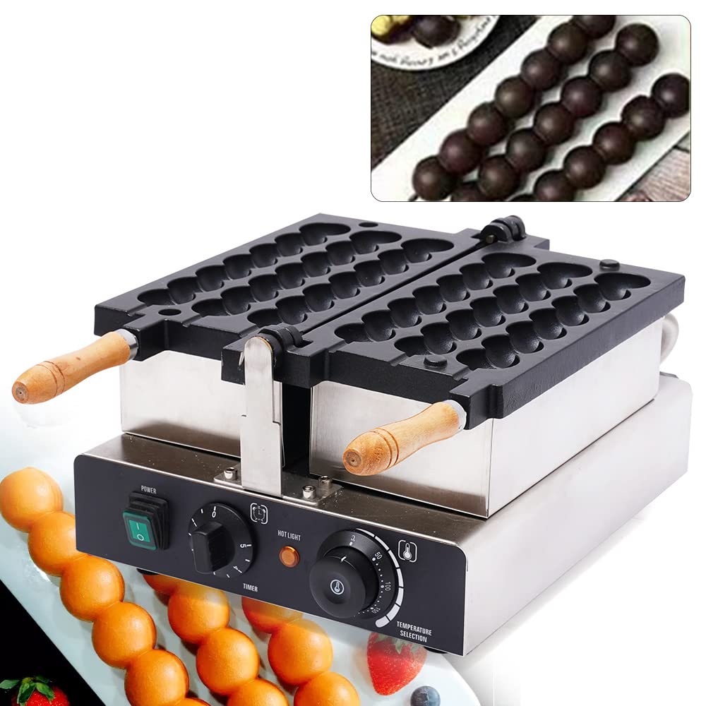 6-Piece Electric Waffle Skewer Maker Set - Mini Commercial Waffle Baker for Kids Breakfast, DIY Snack Skewers, Party & Bar Treats - Perfect for Family Cooking, Birthday Parties & Cafe Desserts