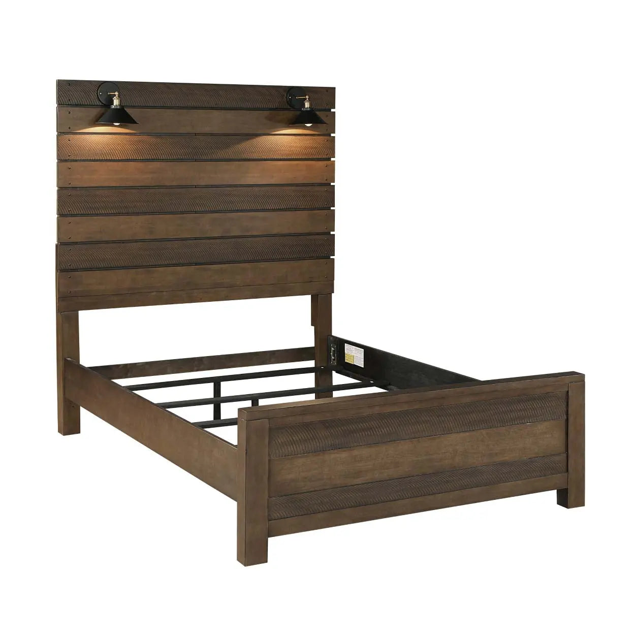 Conway 5-Piece Bedroom Set 1497 - Queen Size Bed Frame, Nightstand & Dresser - Modern Farmhouse Style Furniture for Master Bedroom & Guest Room