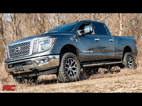 2 Inch Lift Kit with Red Spacers for Nissan Titan XD 2WD/4WD (2016-2021) - Enhance Off-Road Performance & Ground Clearance