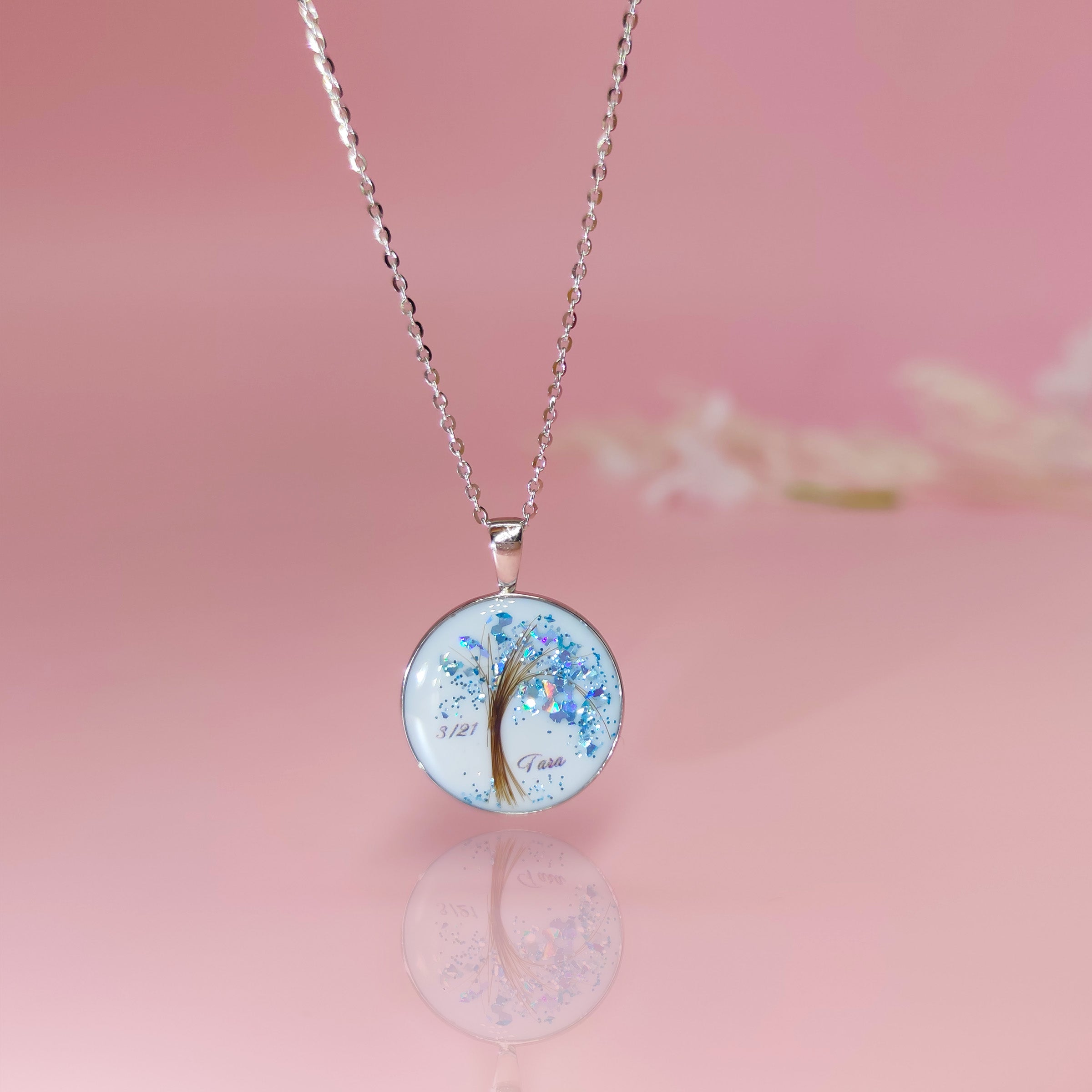 LifeTree Keepsake Necklace for Breastmilk & Baby Hair - Personalized Memorial Jewelry for Moms, Newborn Gifts, Baby Loss Remembrance - Perfect for Mother's Day, Baptism & Cherished Memories