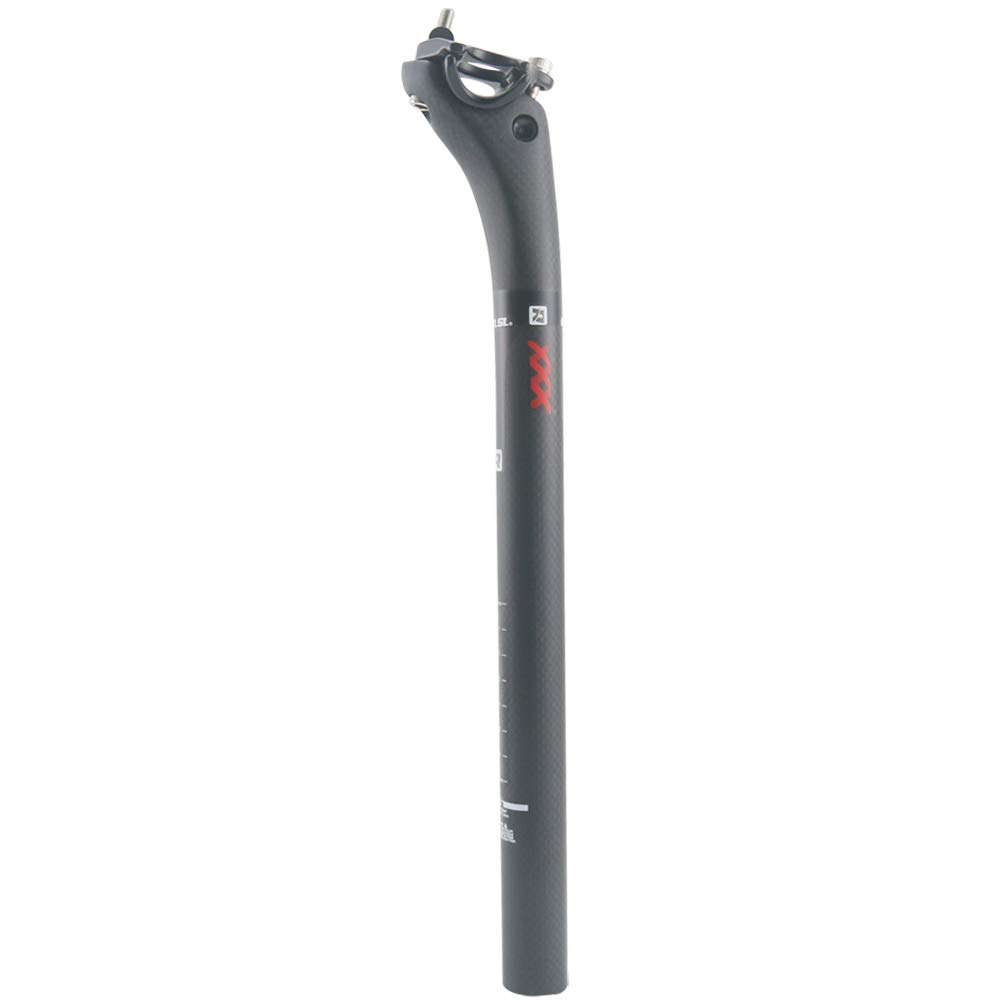 RXL SL Carbon Fiber Road Bike Seatpost - 31.6mm/30.8mm/27.2mm Lightweight Bicycle Seat Post in Red, Green, Blue - Perfect for Racing, Commuting & Road Cycling