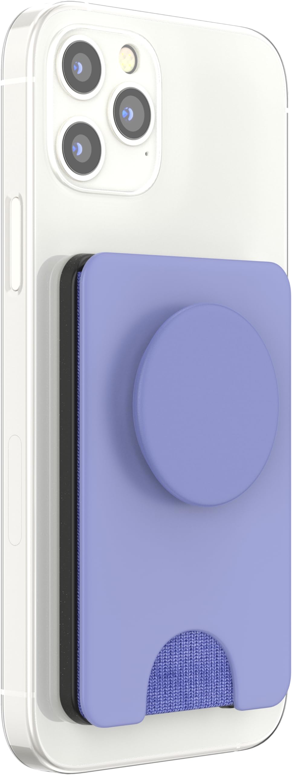 PopSockets Phone Wallet with Expanding Grip - MagSafe Compatible Card Holder & Wireless Charging | Perfect for iPhone 13/14/15 Series | Secure Grip for Daily Commute, Shopping & Travel (Deep Periwinkle)