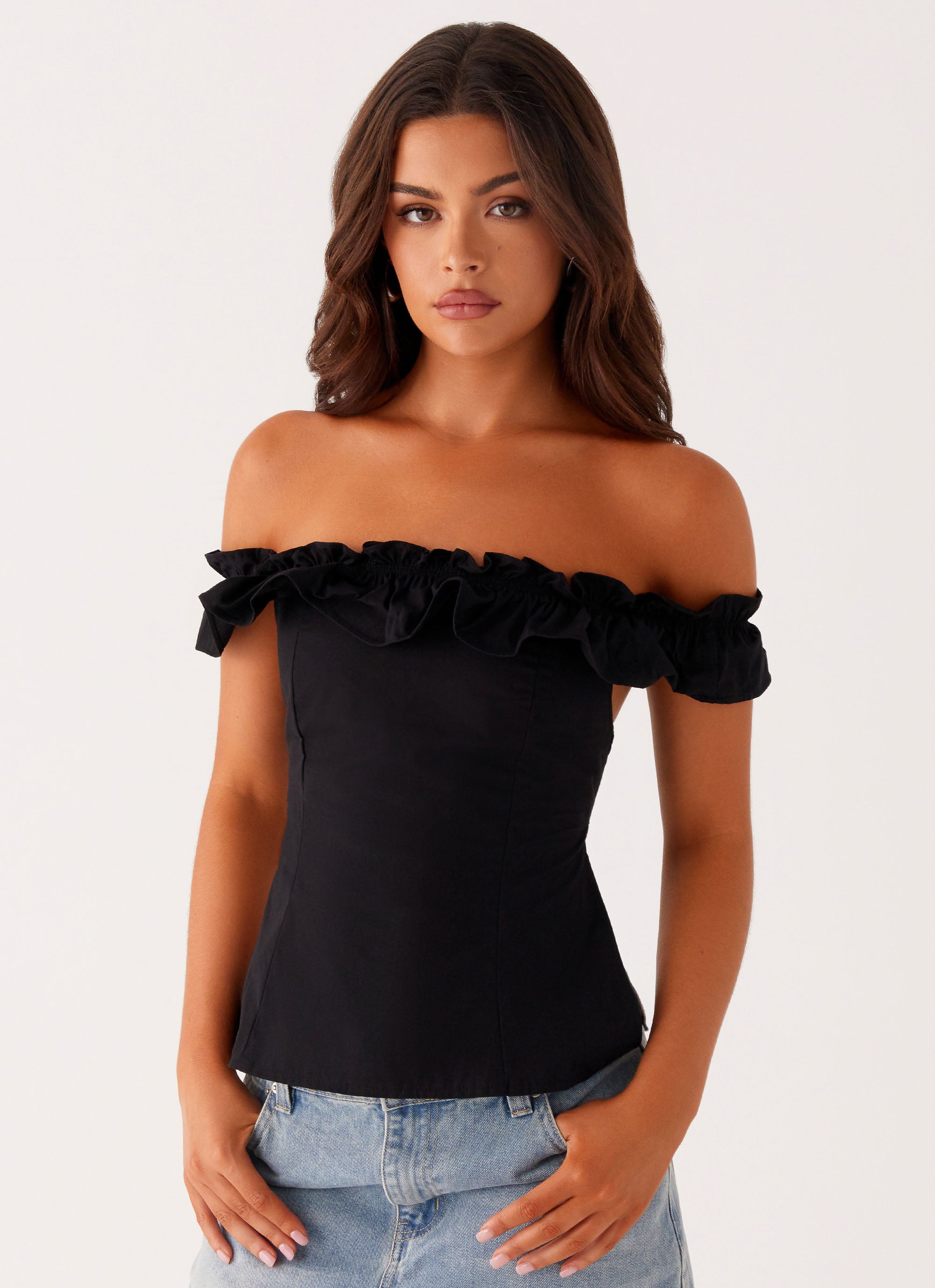 Gwyneth Top - Women's Black Blouse for Work, Casual & Evening Out | Elegant & Comfortable