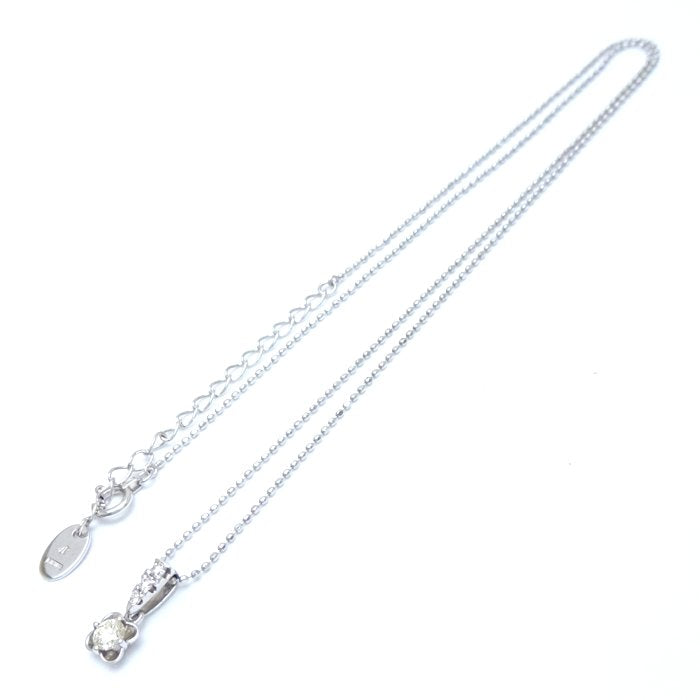 4℃ Diamond Necklace K18WG White Gold - Elegant 18K White Gold Pendant Jewelry for Women, Perfect for Anniversary, Wedding & Special Occasion Gifts