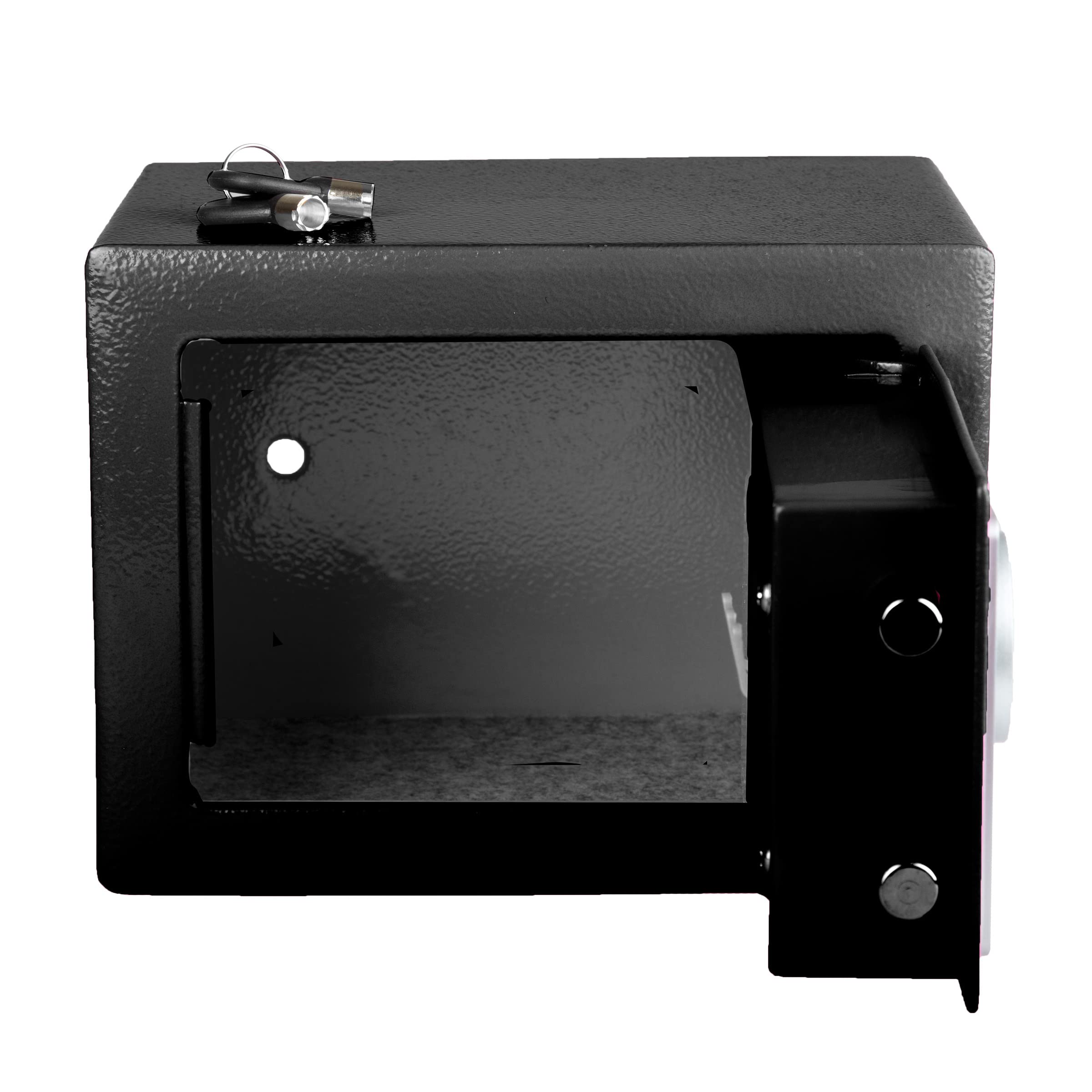 Stalwart Digital Security Box - Compact Steel Safe with Electronic Keypad & Combination Lock - Portable Money Safe for Cash, Jewelry & Valuables - Ideal for Home, Office or Travel Use (Black)